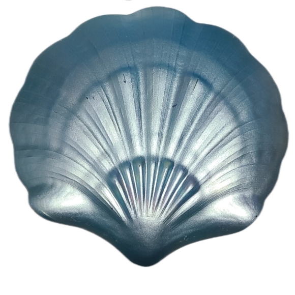 Set of 2 Vintage Lusterware Glass Seashell Dishes - Picture 7 of 10